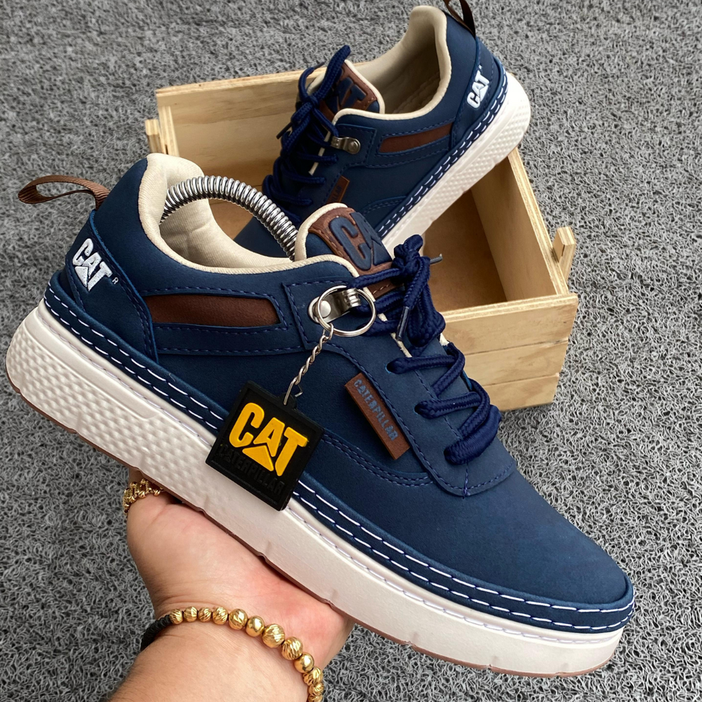 Zapato casual corte bajo color azul