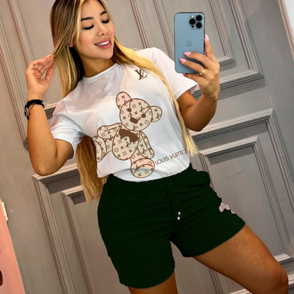 NUEVO CONJUNTO SHORT Y CAMISETA LV